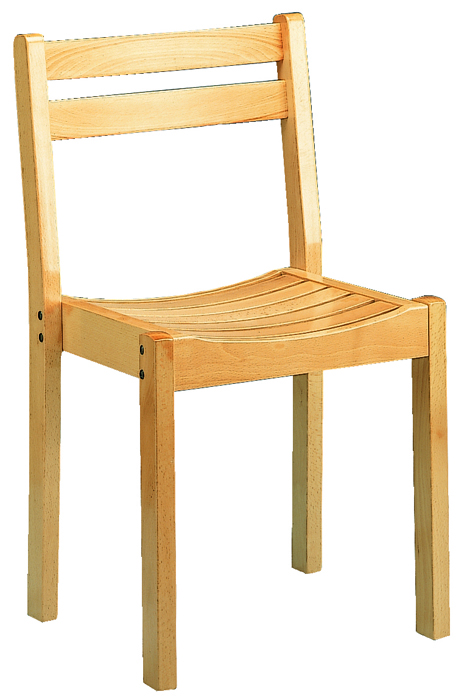 Lot de 4 chaises empilables Locronan monocoque bois teinté pieds alu